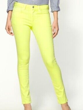 JOE'S The Visionaire Skinny Jeans Sz 28 Sunny Neon Green NWT $140